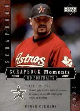 2005 Upper Deck Portraits - Scrapbook Moments #SM-RC - Roger Clemens - Houston Astros