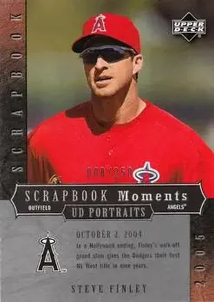 2005 Upper Deck Portraits - Scrapbook Moments #SM-SF - Steve Finley - Anaheim Angels