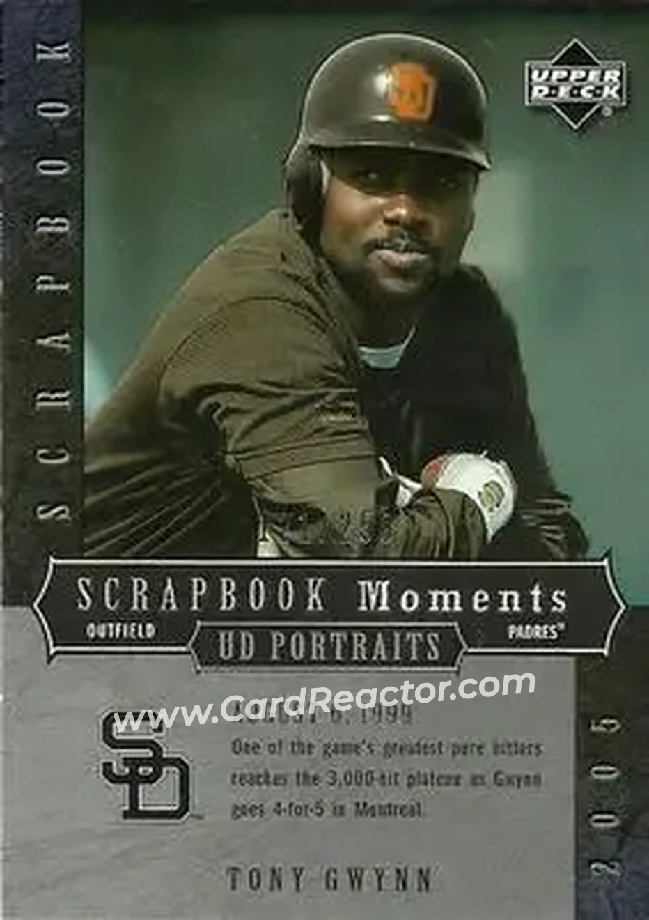 2005 Upper Deck Portraits - Scrapbook Moments #SM-TG - Tony Gwynn - San Diego Padres - Front