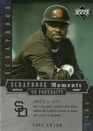 2005 Upper Deck Portraits - Scrapbook Moments #SM-TG - Tony Gwynn - San Diego Padres