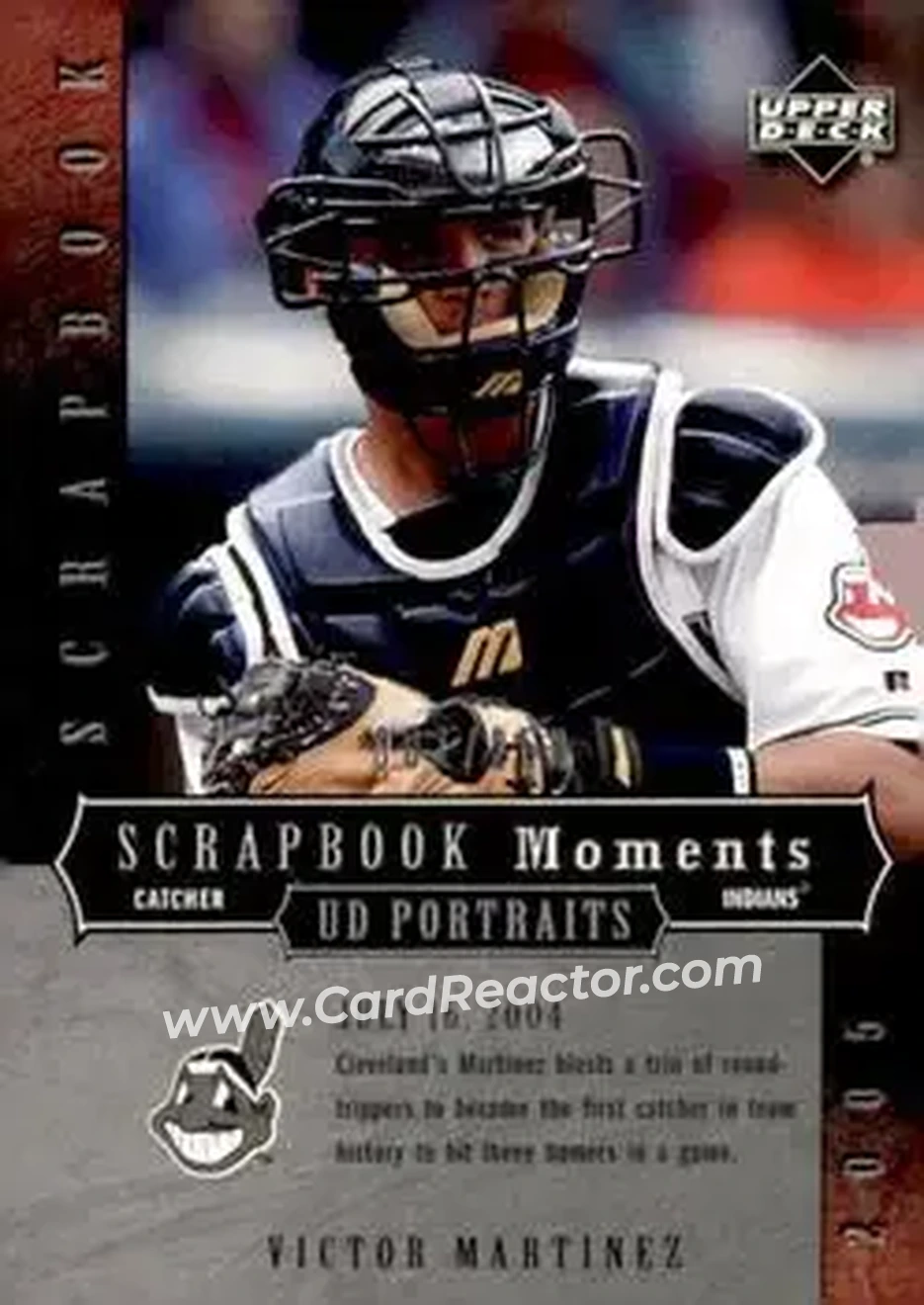 2005 Upper Deck Portraits - Scrapbook Moments #SM-VM - Victor Martinez - Cleveland Indians - Front