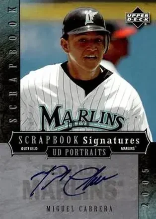 2005 Upper Deck Portraits - Scrapbook Signatures #SM-CA - Miguel Cabrera - Florida Marlins