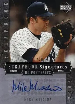 2005 Upper Deck Portraits - Scrapbook Signatures #SM-MM - Mike Mussina - New York Yankees