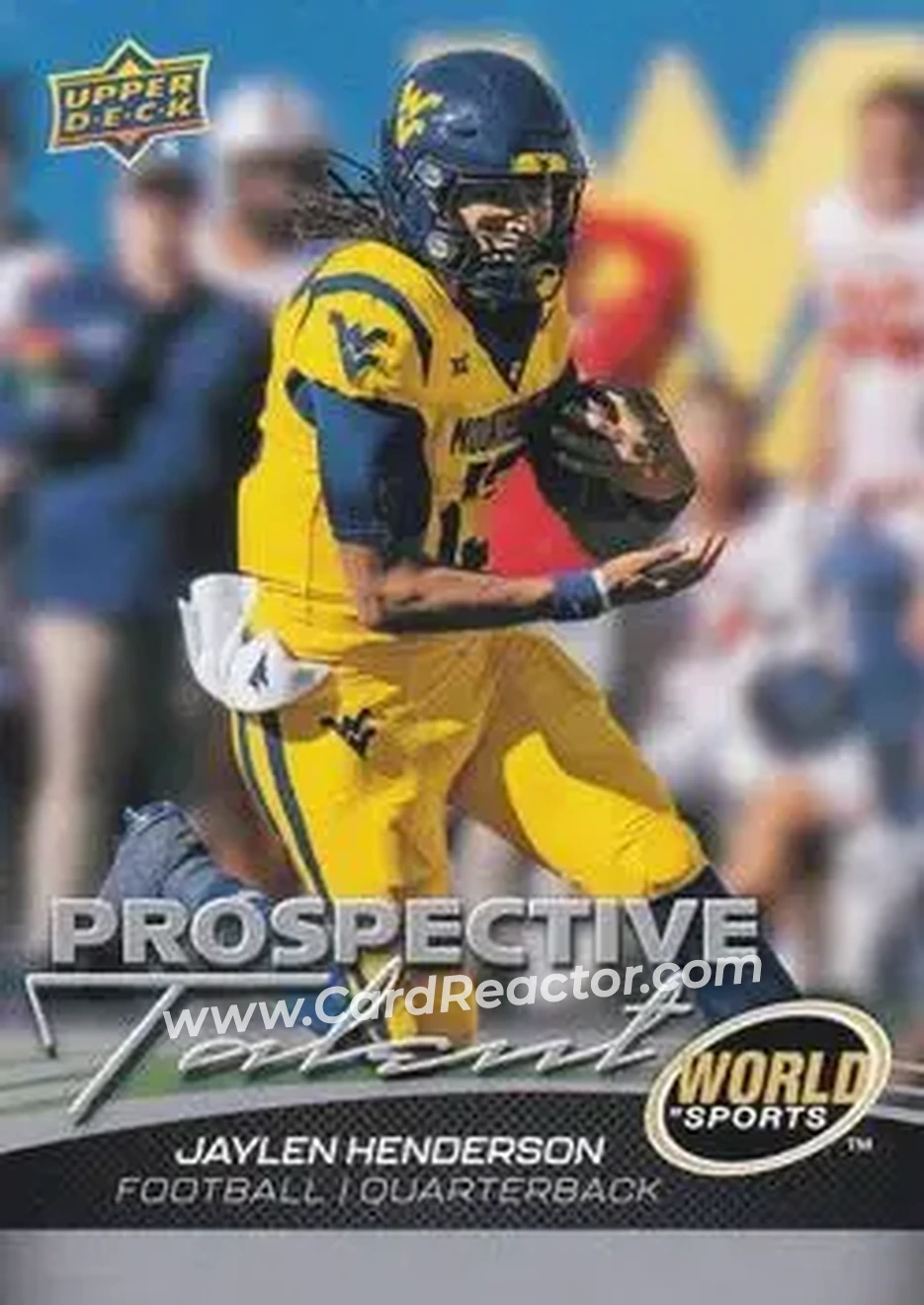 2026 Upper Deck World of Sports Volume II #324 - Jaylen Henderson - West Virginia Mountaineers - Front