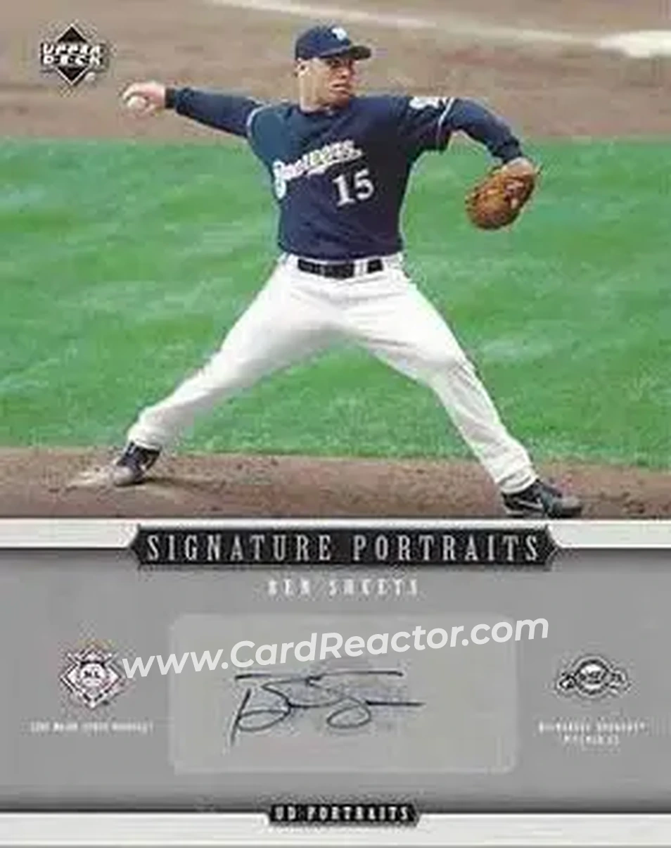 2005 Upper Deck Portraits - Signature Portraits Auto 8 x 10 #SP-BS - Ben Sheets - Milwaukee Brewers - Front