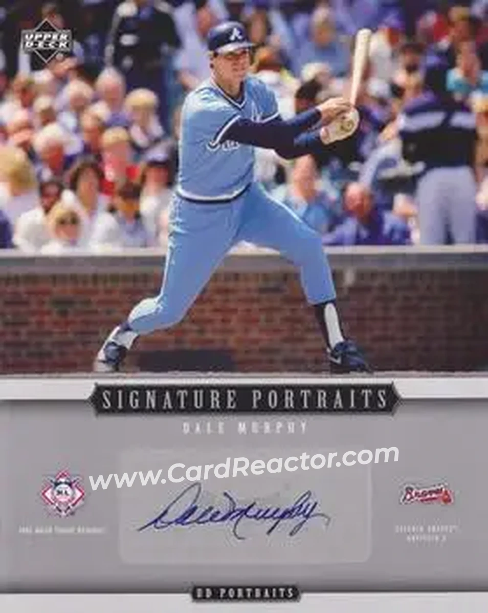 2005 Upper Deck Portraits - Signature Portraits Auto 8 x 10 #SP-DM - Dale Murphy - Atlanta Braves - Front