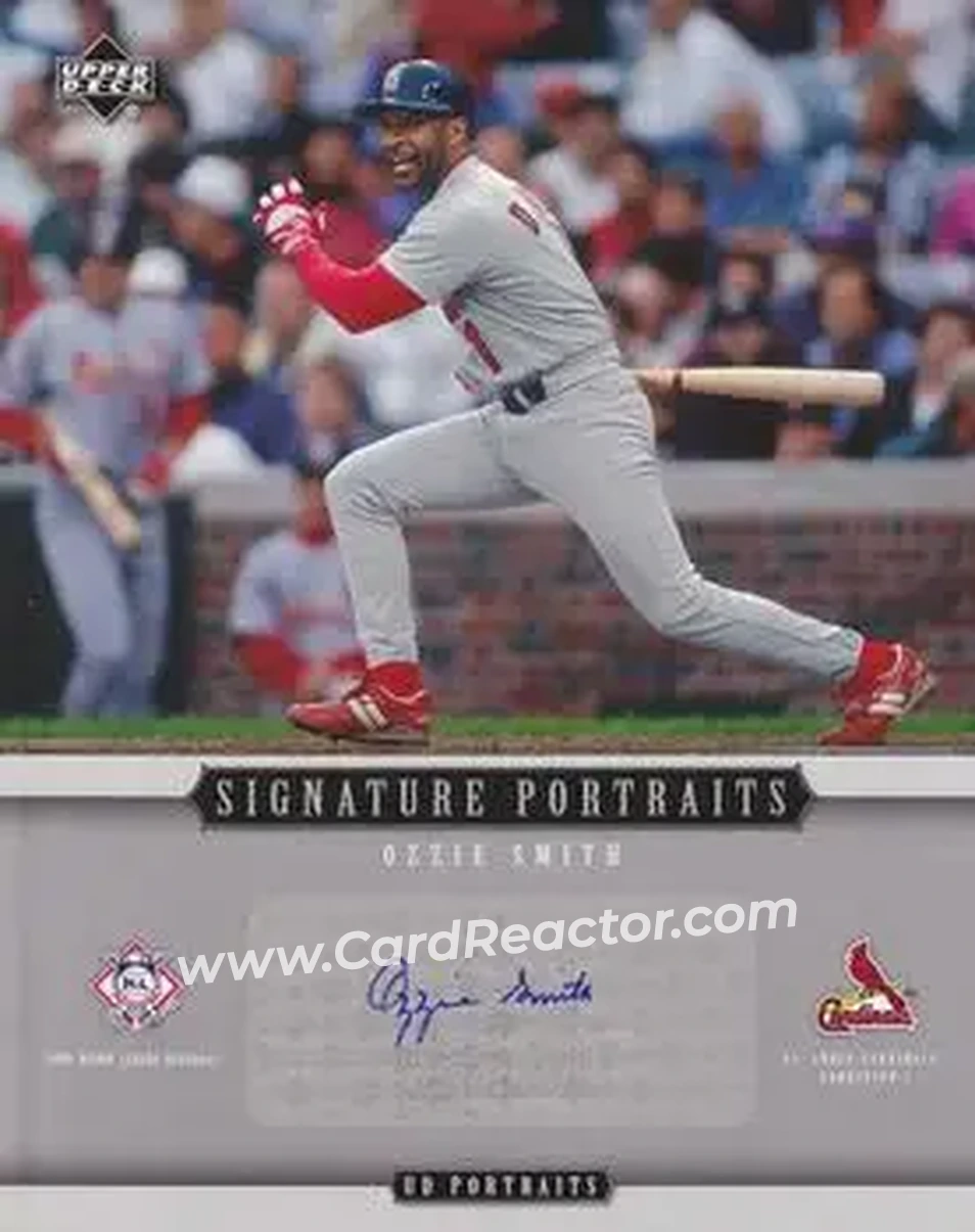 2005 Upper Deck Portraits - Signature Portraits Auto 8 x 10 #SP-OS - Ozzie Smith - St. Louis Cardinals - Front