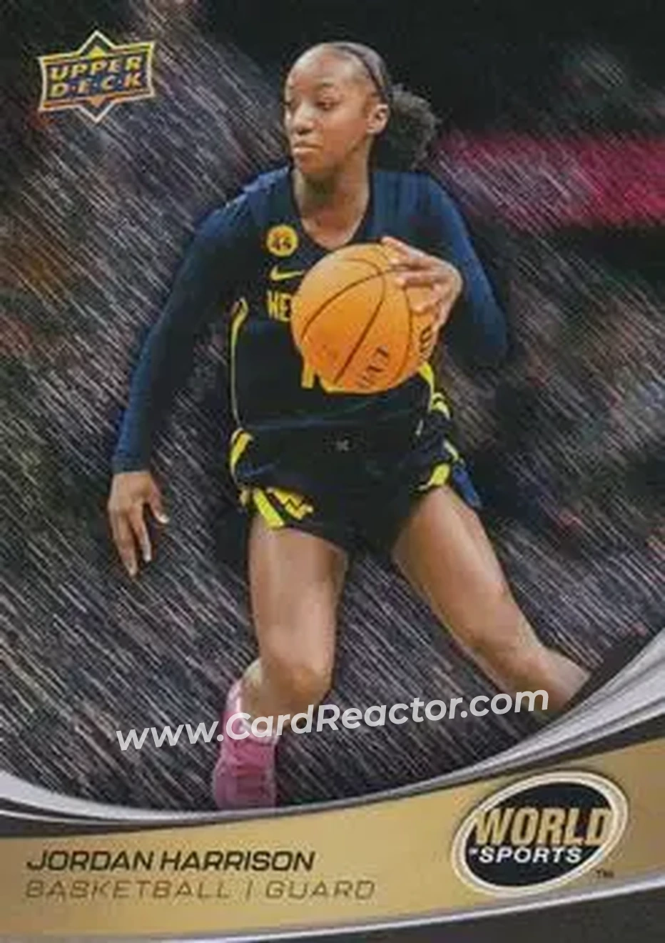 2026 Upper Deck World of Sports Volume II - Storm Zone Foilboard #223 - Jordan Harrison - West Virginia Mountaineers - Front