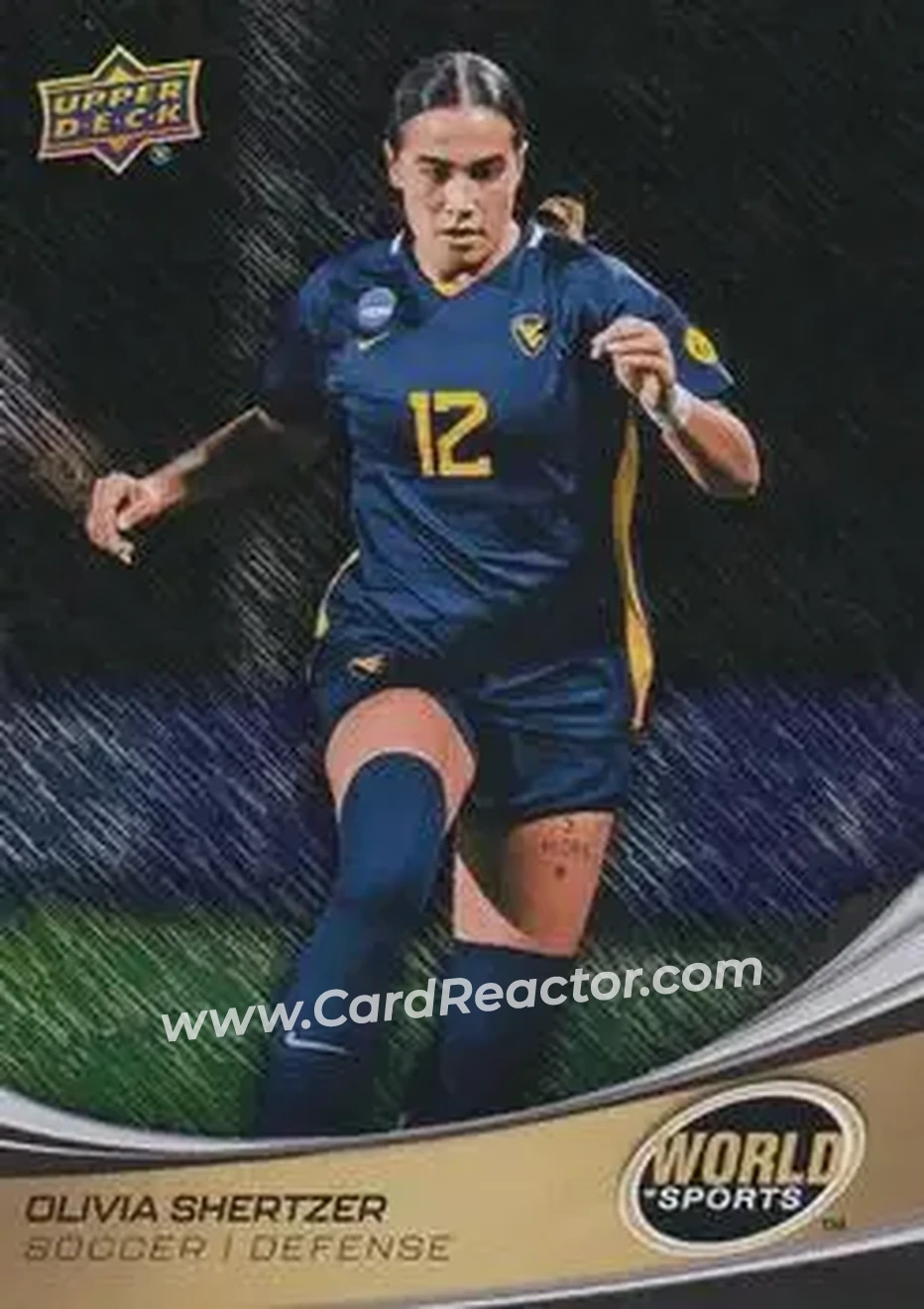 2026 Upper Deck World of Sports Volume II - Storm Zone Foilboard #245 - Olivia Shertzer - West Virginia Mountaineers - Front