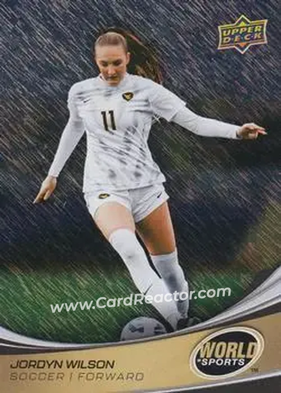 2026 Upper Deck World of Sports Volume II - Storm Zone Foilboard #250 - Jordyn Wilson - West Virginia Mountaineers - Front