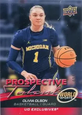 2026 Upper Deck World of Sports Volume II - Prospective Talent UD Exclusives #311 - Olivia Olson - Michigan Wolverines