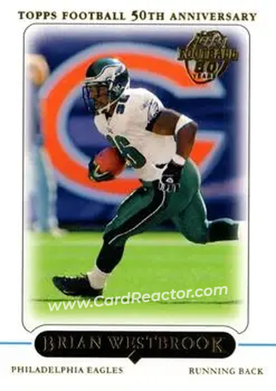 2005 Topps #1 - Brian Westbrook - Philadelphia Eagles - Front