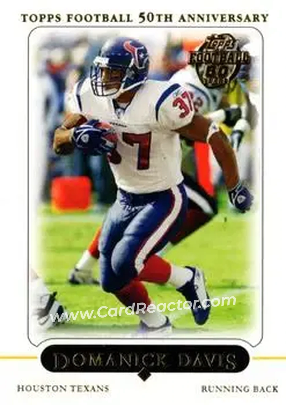 2005 Topps #3 - Domanick Davis - Houston Texans - Front 2005 Topps #3 - Domanick Davis - Houston Texans - Front