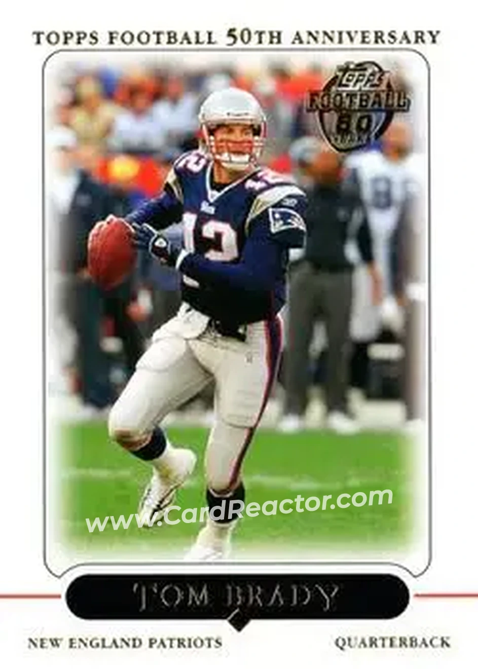2005 Topps #10 - Tom Brady - New England Patriots - Front 2005 Topps #10 - Tom Brady - New England Patriots - Front