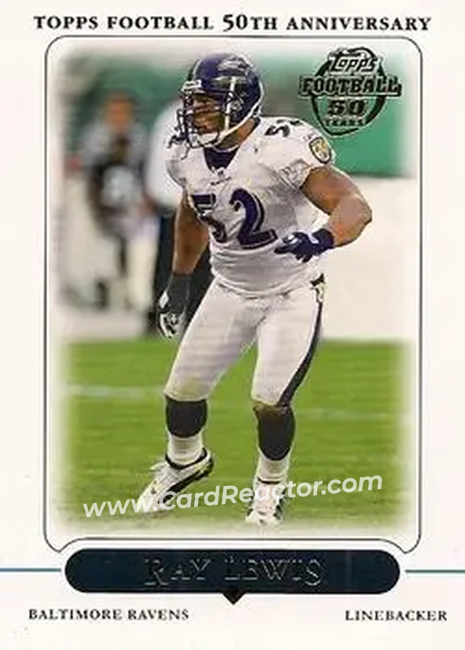 2005 Topps #11 - Ray Lewis - Baltimore Ravens - Front 2005 Topps #11 - Ray Lewis - Baltimore Ravens - Front