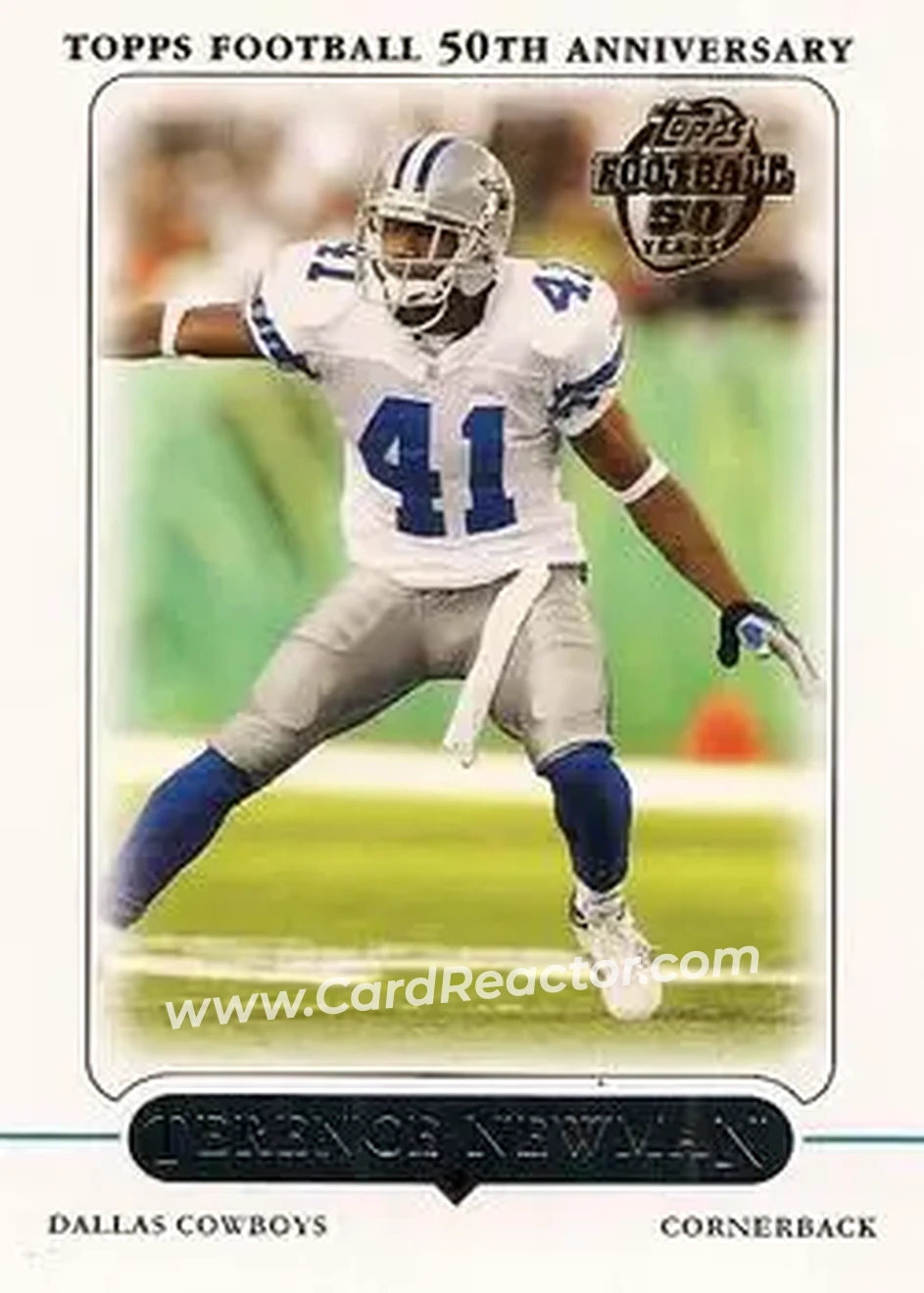 2005 Topps #12 - Terence Newman - Dallas Cowboys - Front 2005 Topps #12 - Terence Newman - Dallas Cowboys - Front