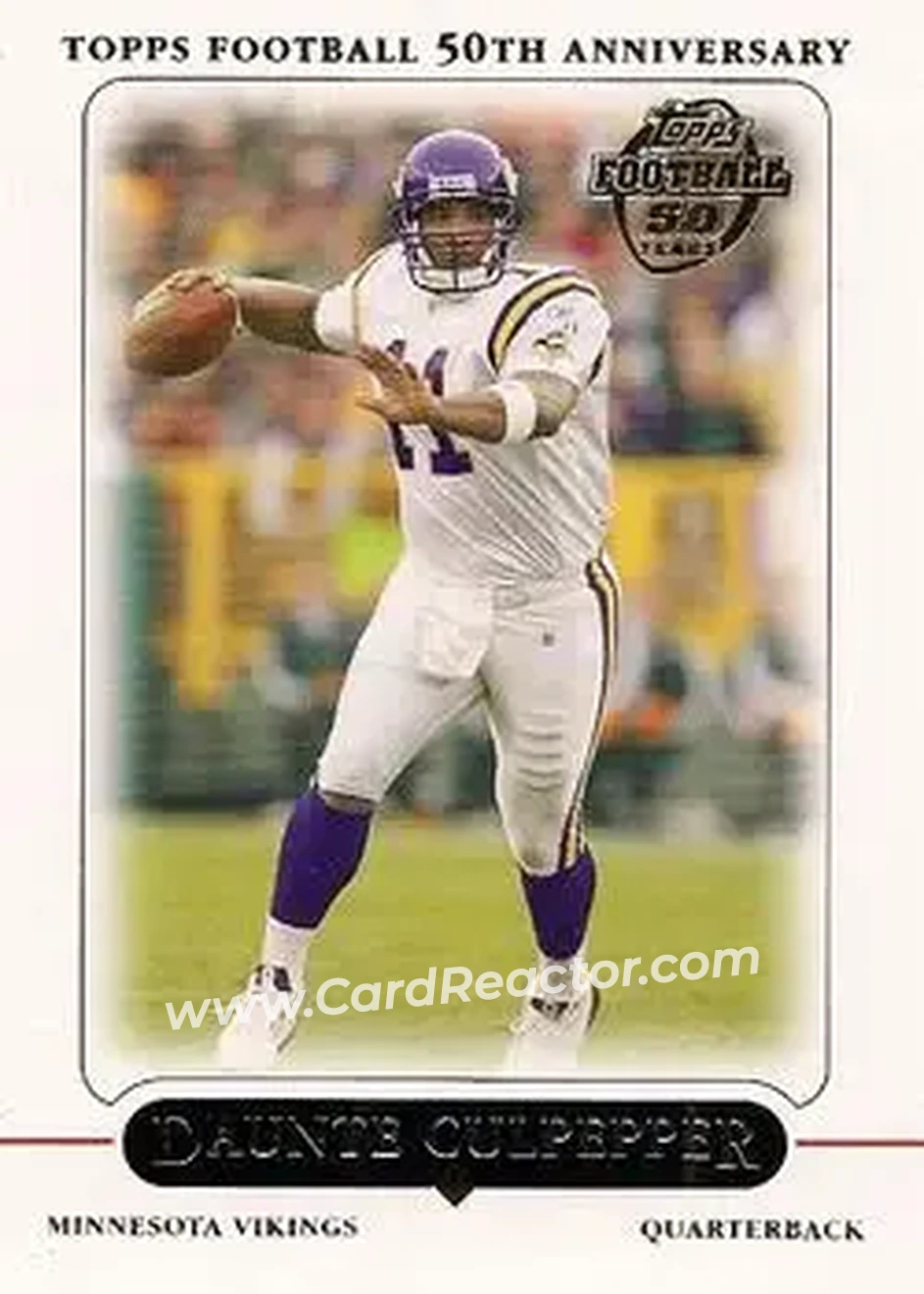 2005 Topps #13 - Daunte Culpepper - Minnesota Vikings - Front 2005 Topps #13 - Daunte Culpepper - Minnesota Vikings - Front
