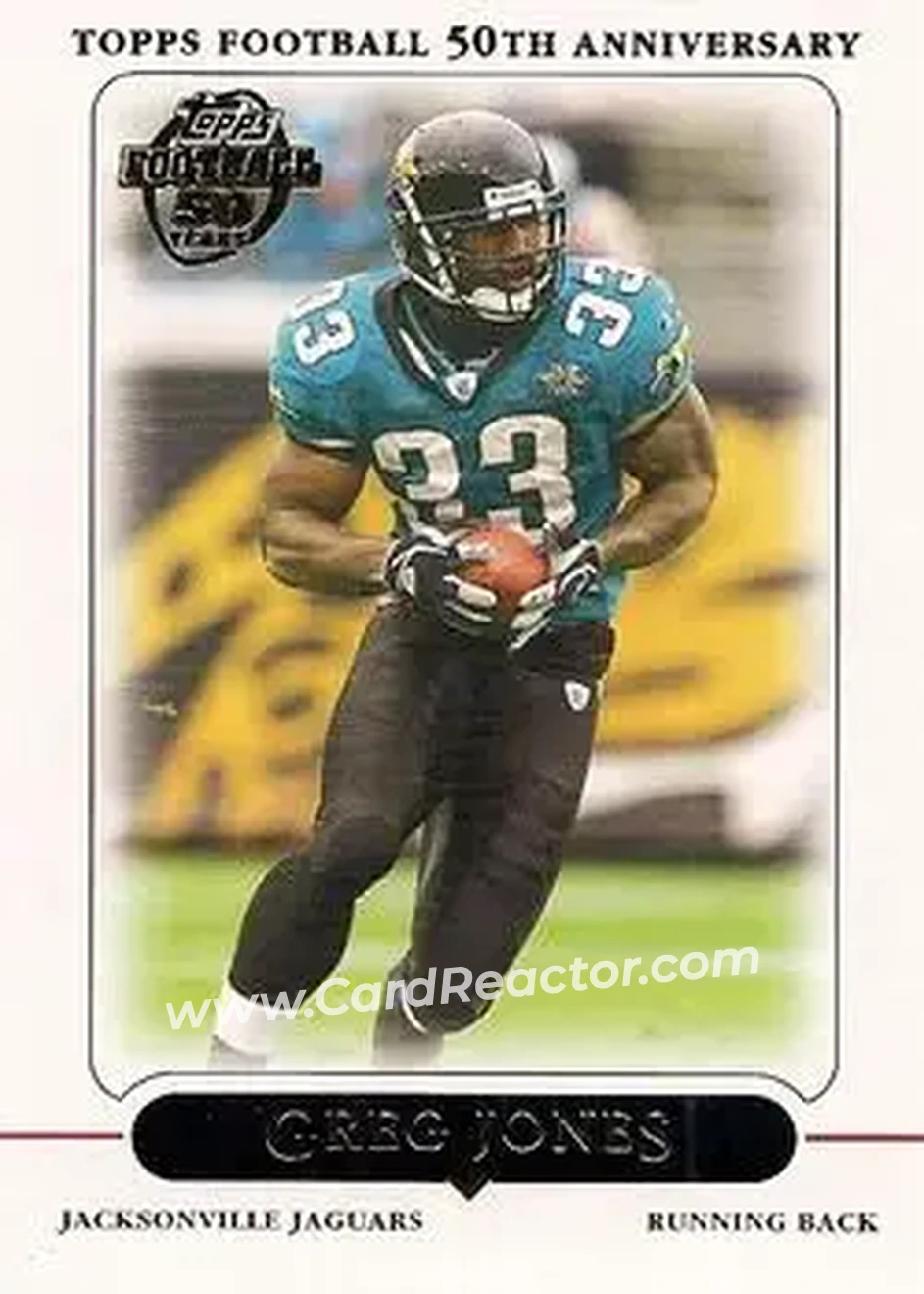 2005 Topps #15 - Greg Jones - Jacksonville Jaguars - Front 2005 Topps #15 - Greg Jones - Jacksonville Jaguars - Front