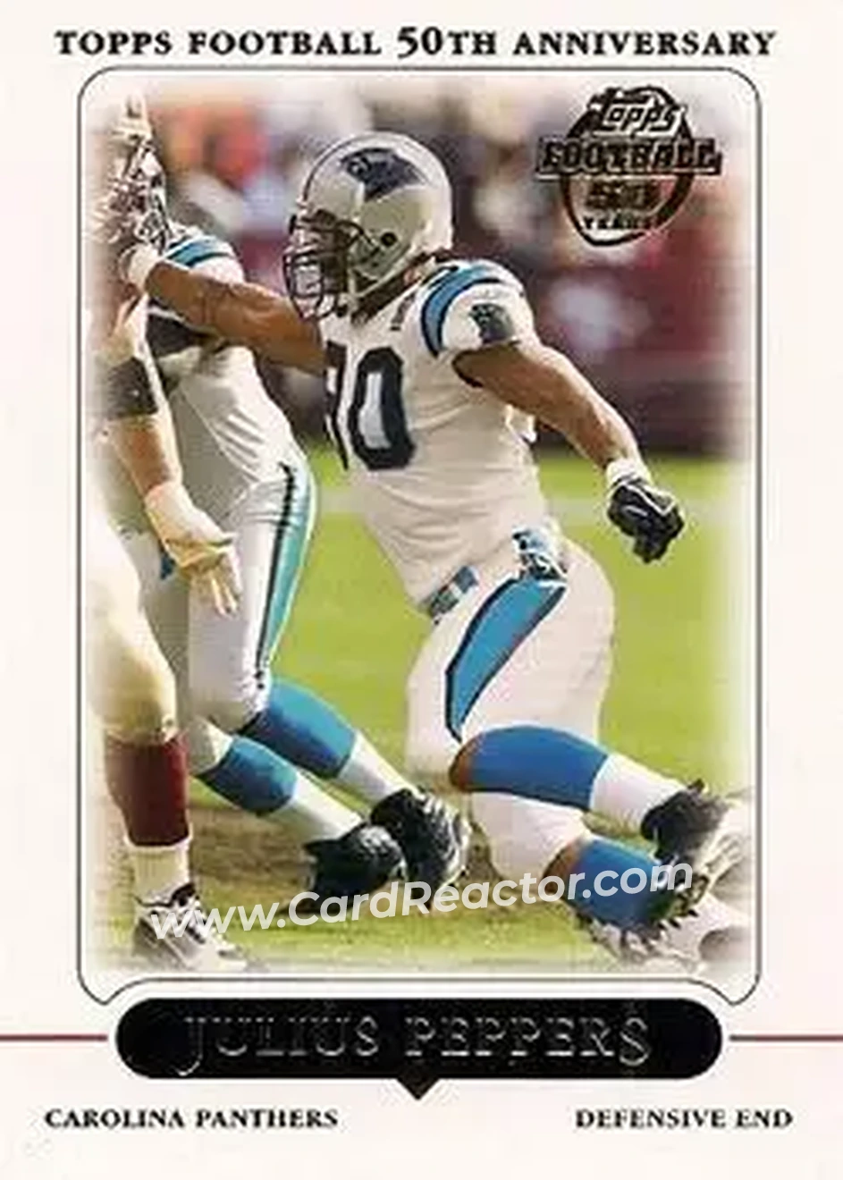 2005 Topps #17 - Julius Peppers - Carolina Panthers - Front