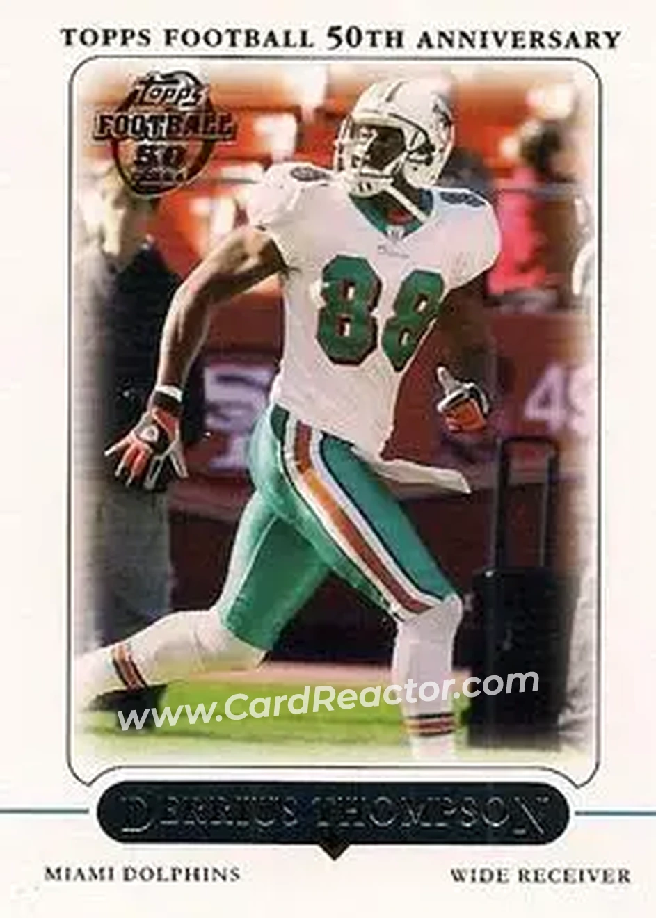 2005 Topps #27 - Derrius Thompson - Miami Dolphins - Front