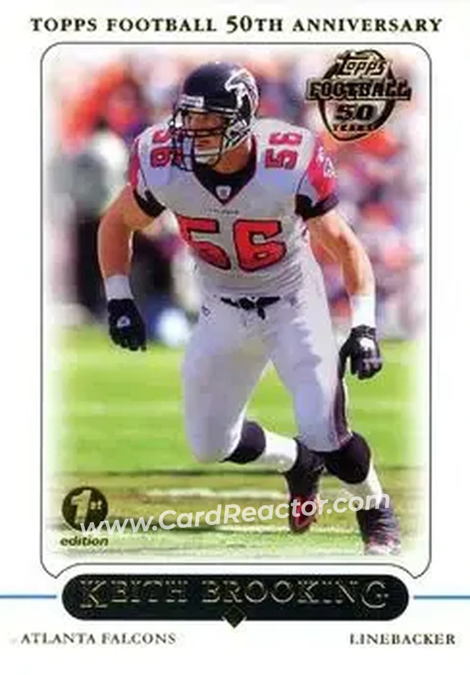 2005 Topps 1st Edition #5 - Keith Brooking - Atlanta Falcons - Front