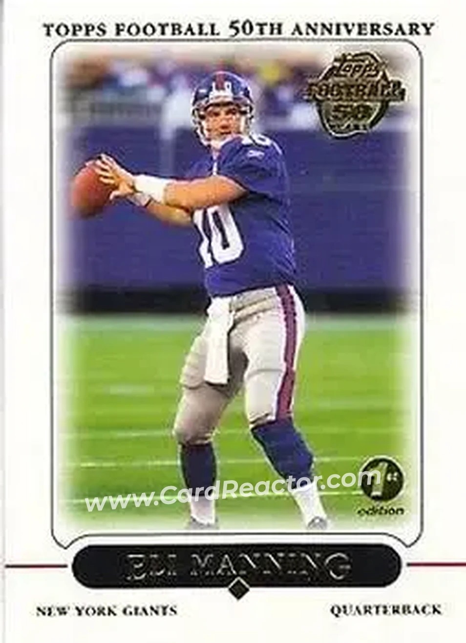 2005 Topps 1st Edition #9 - Eli Manning - New York Giants - Front