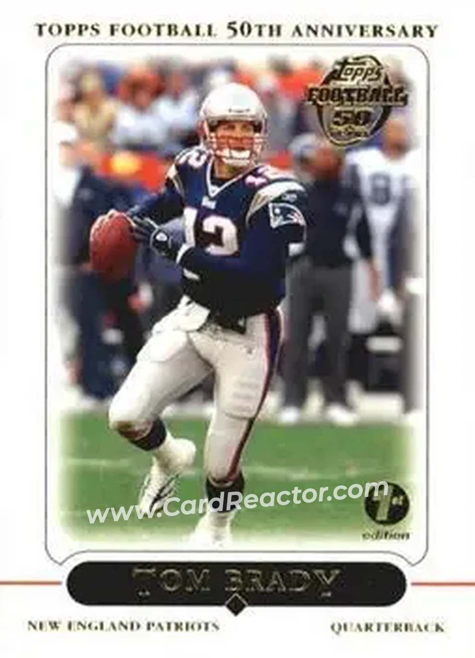 2005 Topps 1st Edition #10 - Tom Brady - New England Patriots - Front