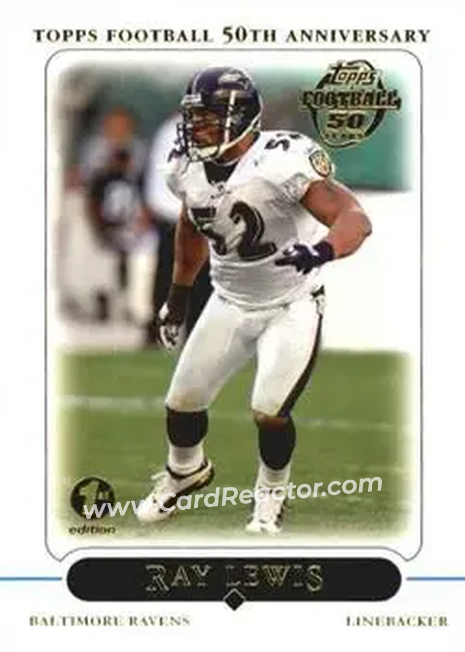 2005 Topps 1st Edition #11 - Ray Lewis - Baltimore Ravens - Front 2005 Topps 1st Edition #11 - Ray Lewis - Baltimore Ravens - Front