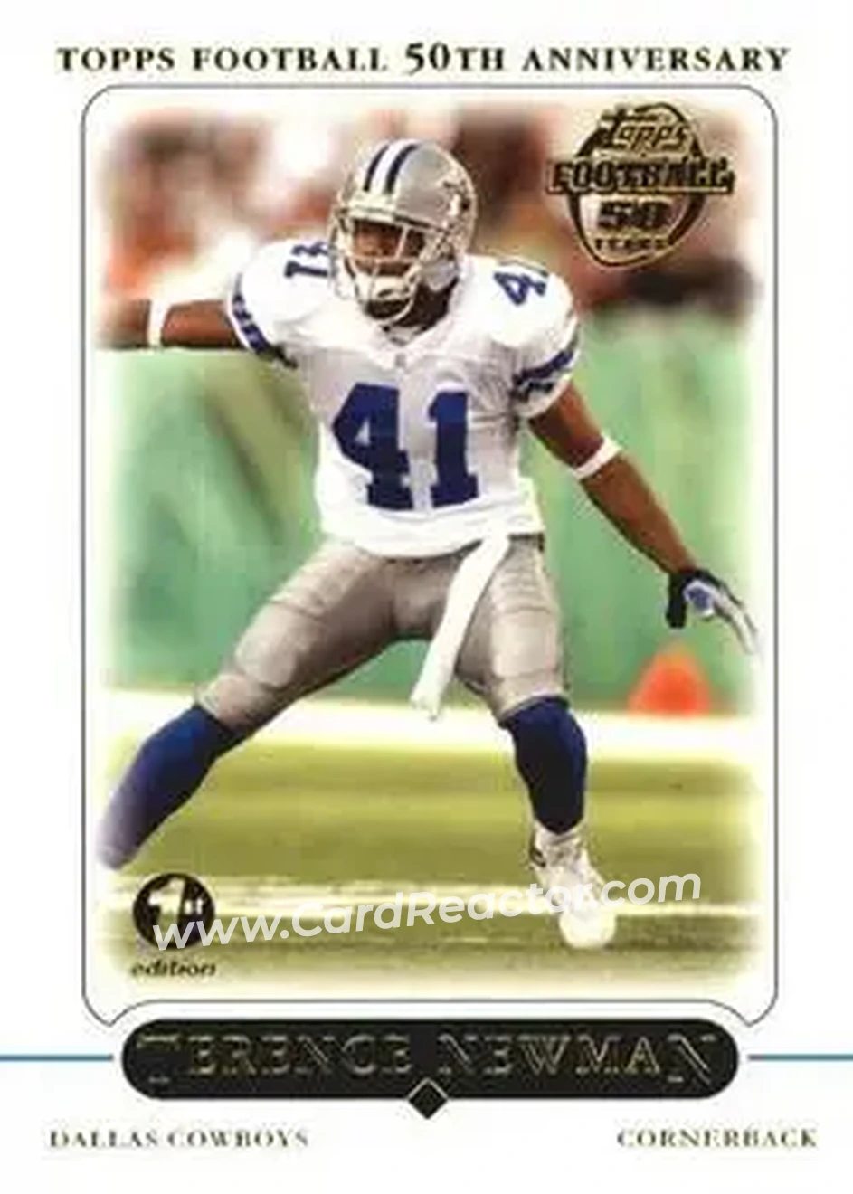 2005 Topps 1st Edition #12 - Terence Newman - Dallas Cowboys - Front 2005 Topps 1st Edition #12 - Terence Newman - Dallas Cowboys - Front