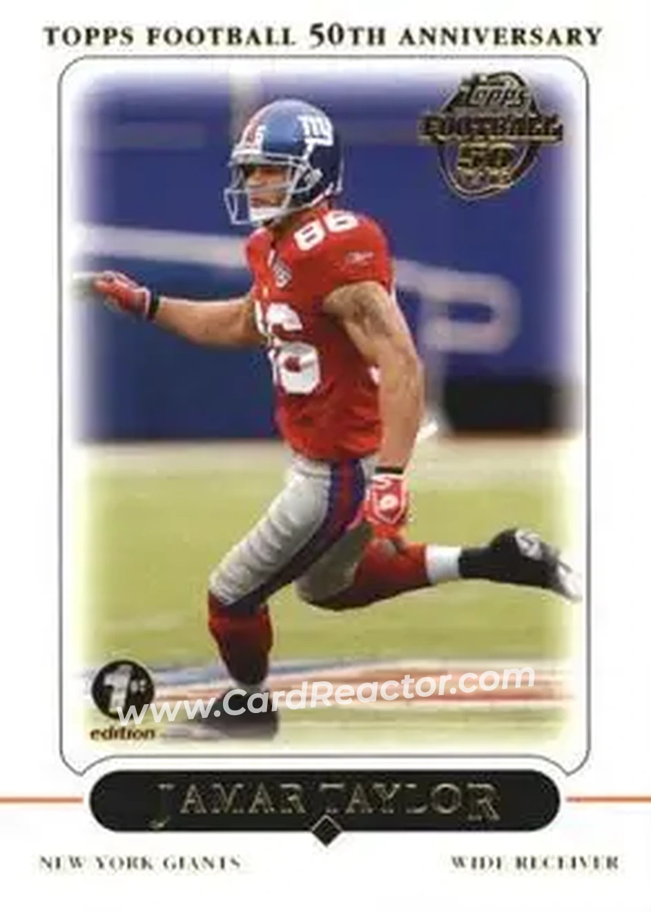 2005 Topps 1st Edition #21 - Jamaar Taylor - New York Giants - Front 2005 Topps 1st Edition #21 - Jamaar Taylor - New York Giants - Front