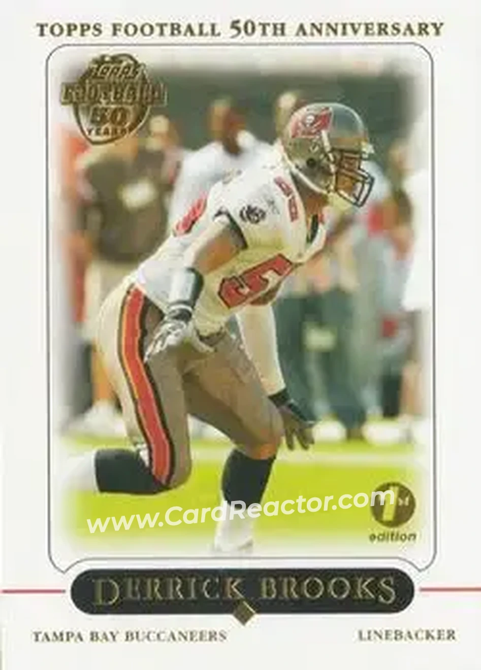 2005 Topps 1st Edition #25 - Derrick Brooks - Tampa Bay Buccaneers - Front