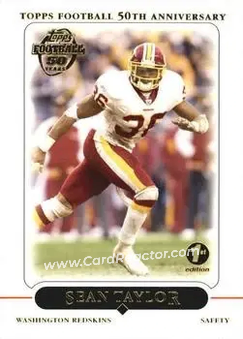 2005 Topps 1st Edition #26 - Sean Taylor - Washington Redskins - Front 2005 Topps 1st Edition #26 - Sean Taylor - Washington Redskins - Front