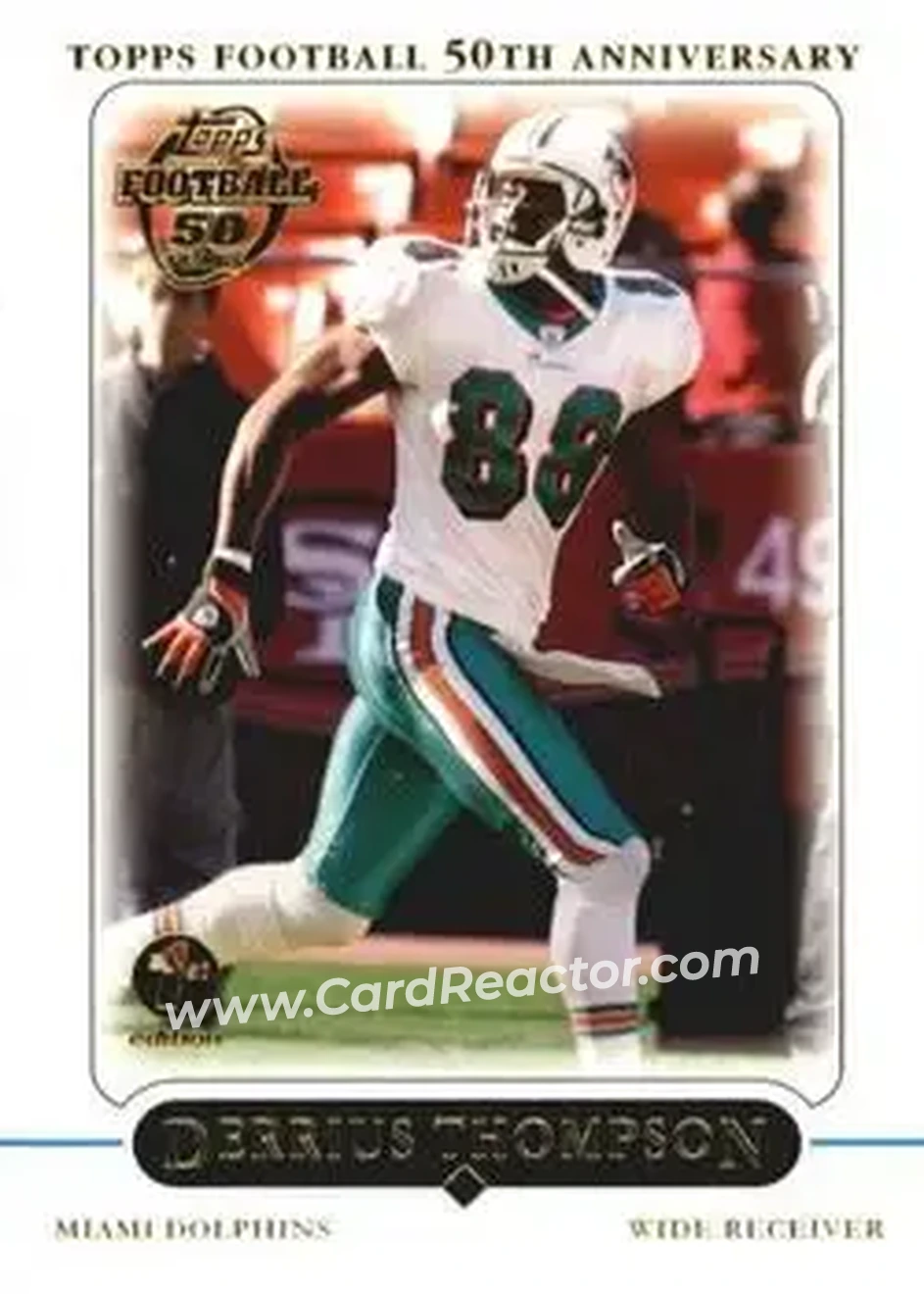 2005 Topps 1st Edition #27 - Derrius Thompson - Miami Dolphins - Front 2005 Topps 1st Edition #27 - Derrius Thompson - Miami Dolphins - Front