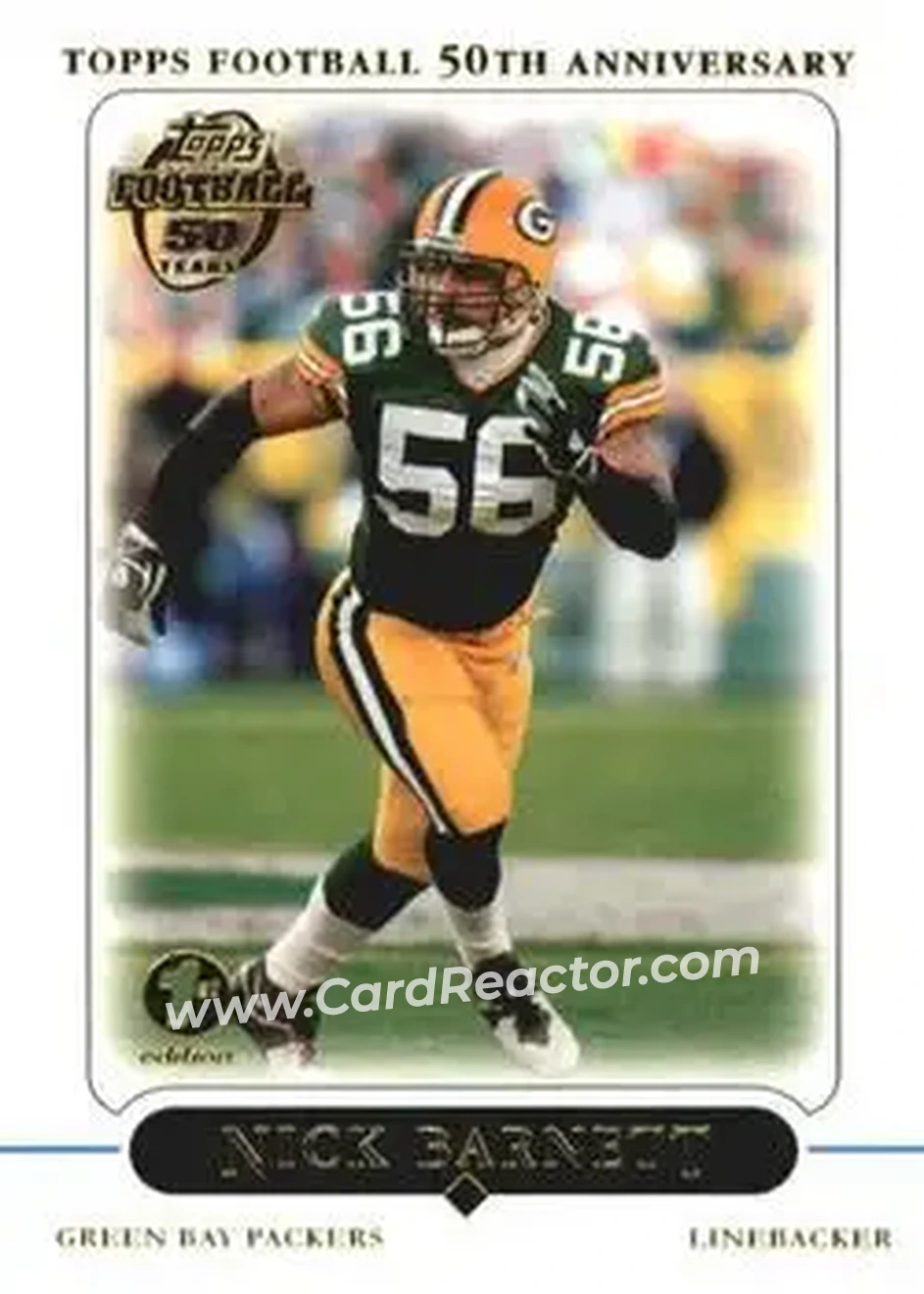 2005 Topps 1st Edition #28 - Nick Barnett - Green Bay Packers - Front 2005 Topps 1st Edition #28 - Nick Barnett - Green Bay Packers - Front