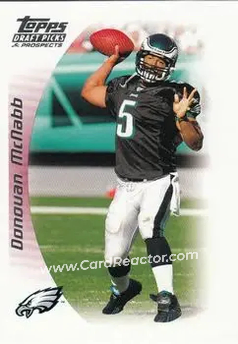 2005 Topps Draft Picks & Prospects #13 - Donovan McNabb - Philadelphia Eagles - Front 2005 Topps Draft Picks & Prospects #13 - Donovan McNabb - Philadelphia Eagles - Front