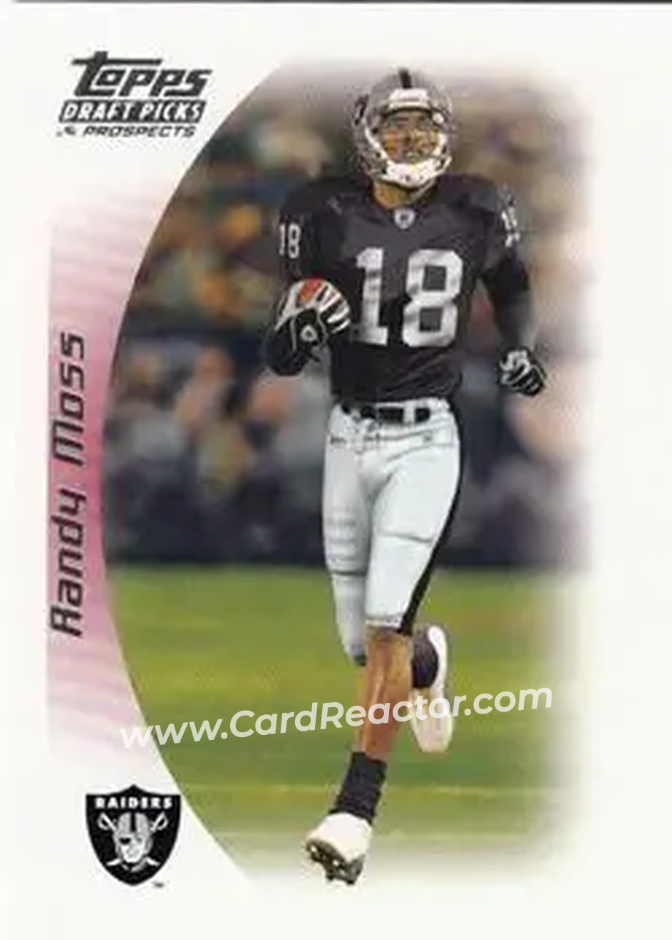 2005 Topps Draft Picks & Prospects #14 - Randy Moss - Oakland Raiders - Front