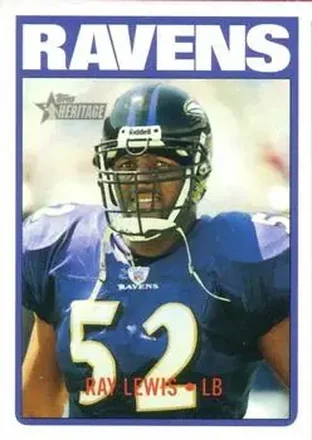 2005 Topps Heritage #8 - Ray Lewis - Baltimore Ravens