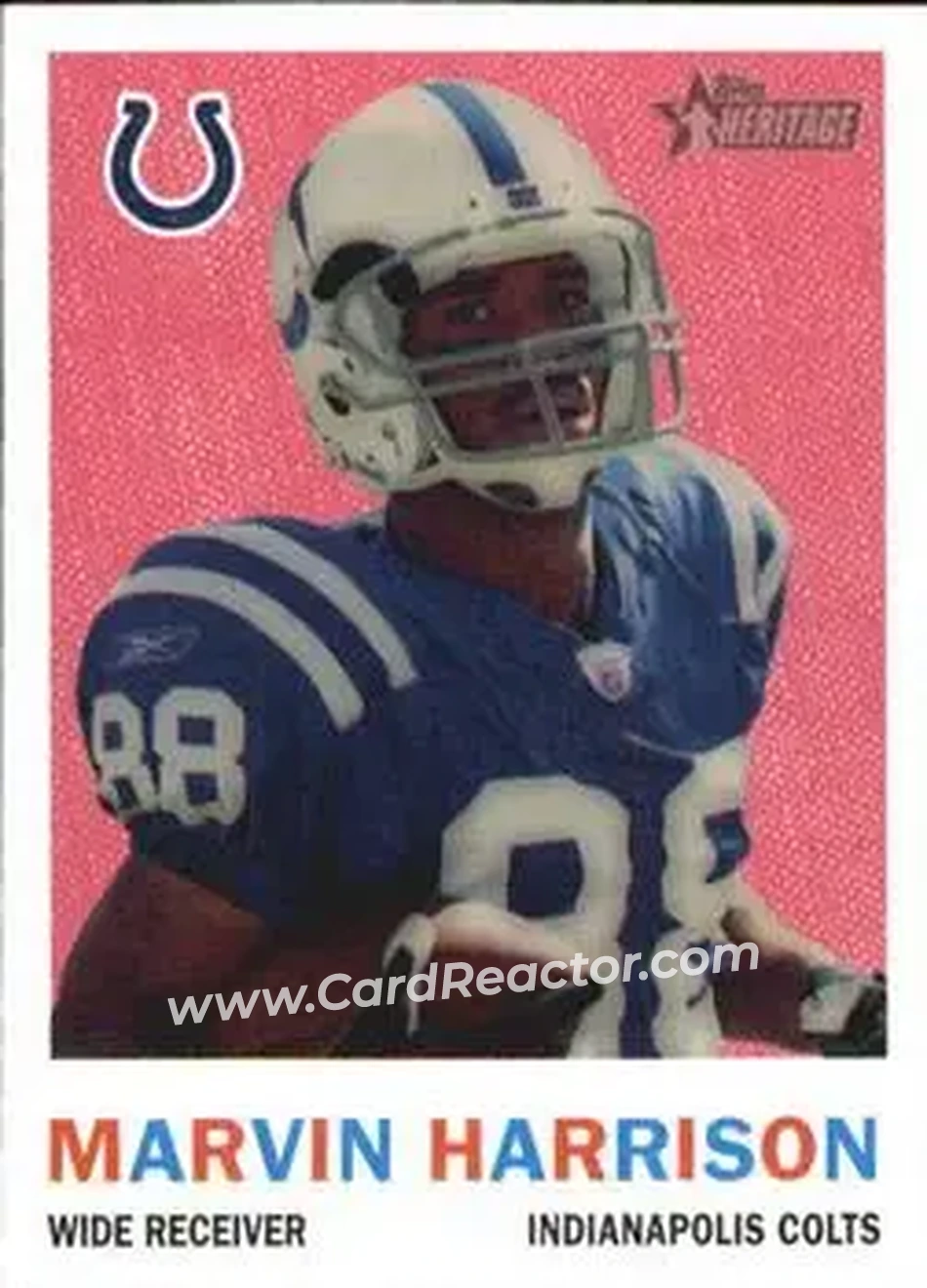 2005 Topps Heritage #22 - Marvin Harrison - Indianapolis Colts - Front 2005 Topps Heritage #22 - Marvin Harrison - Indianapolis Colts - Front