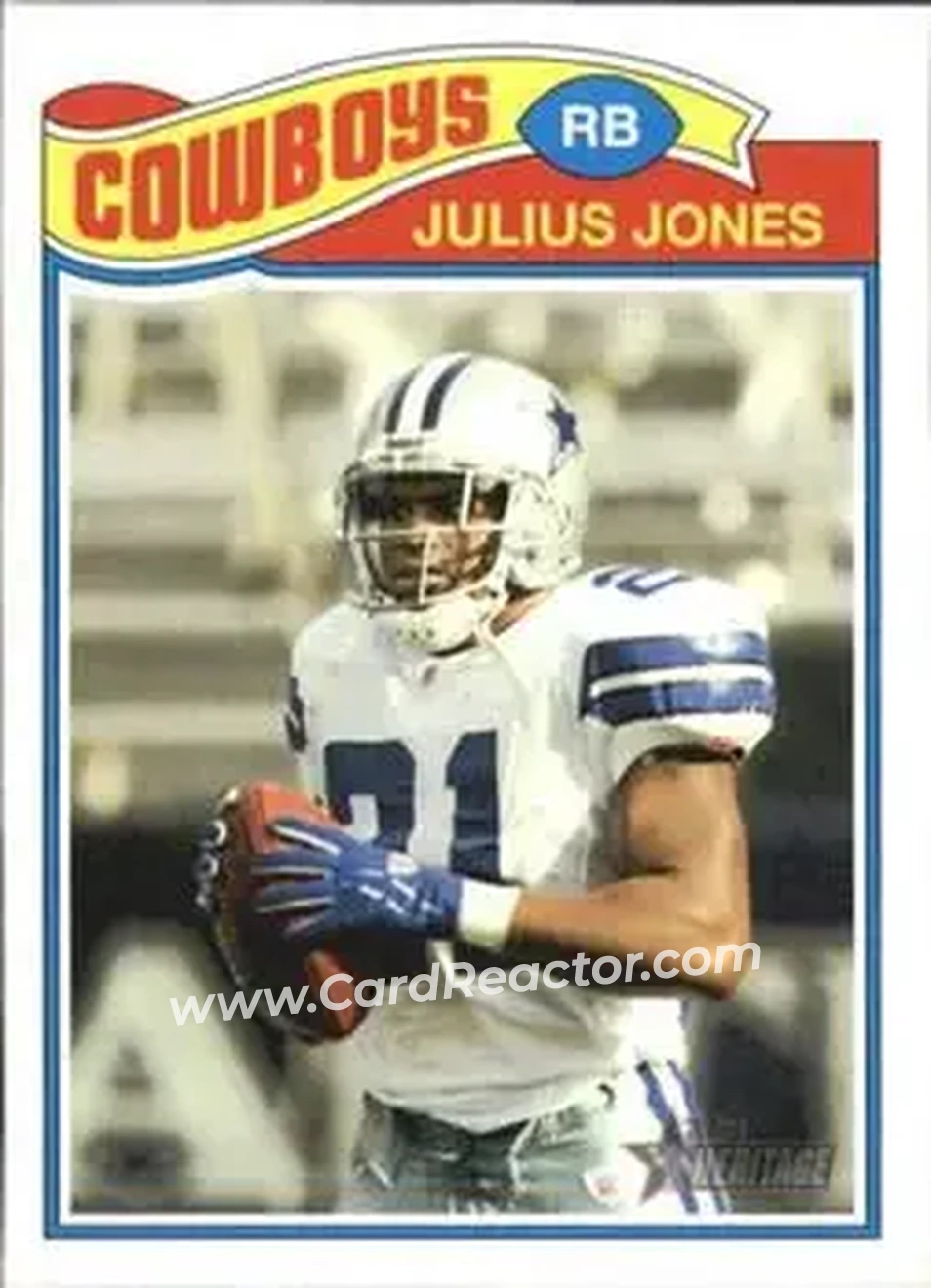 2005 Topps Heritage #4 - Julius Jones - Dallas Cowboys - Front 2005 Topps Heritage #4 - Julius Jones - Dallas Cowboys - Front