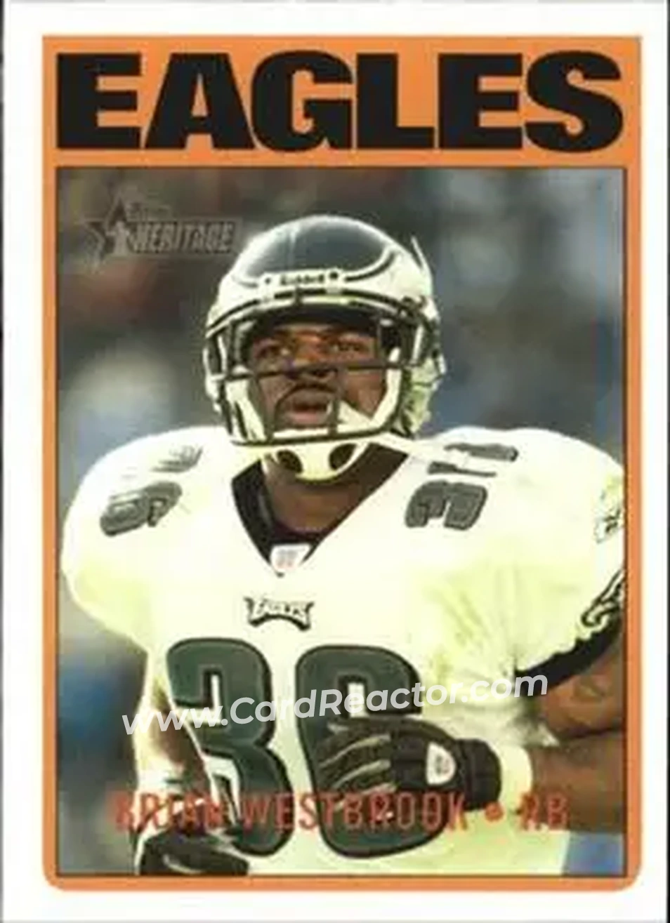 2005 Topps Heritage #19 - Brian Westbrook - Philadelphia Eagles - Front 2005 Topps Heritage #19 - Brian Westbrook - Philadelphia Eagles - Front