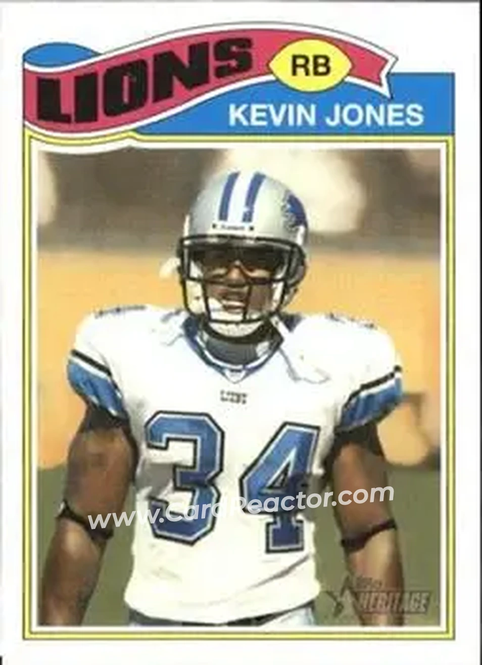 2005 Topps Heritage #20 - Kevin Jones - Detroit Lions - Front