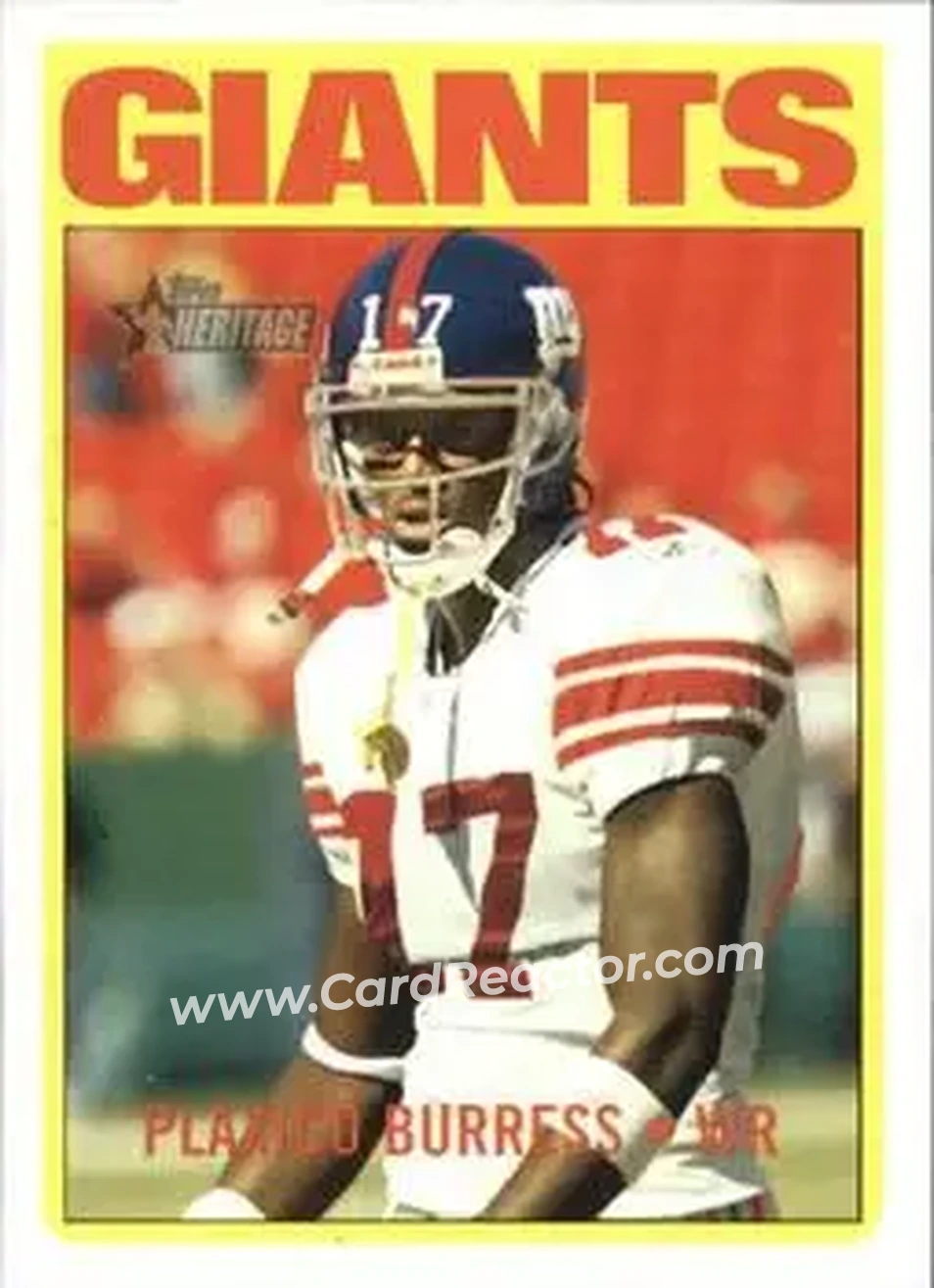 2005 Topps Heritage #25 - Plaxico Burress - New York Giants - Front