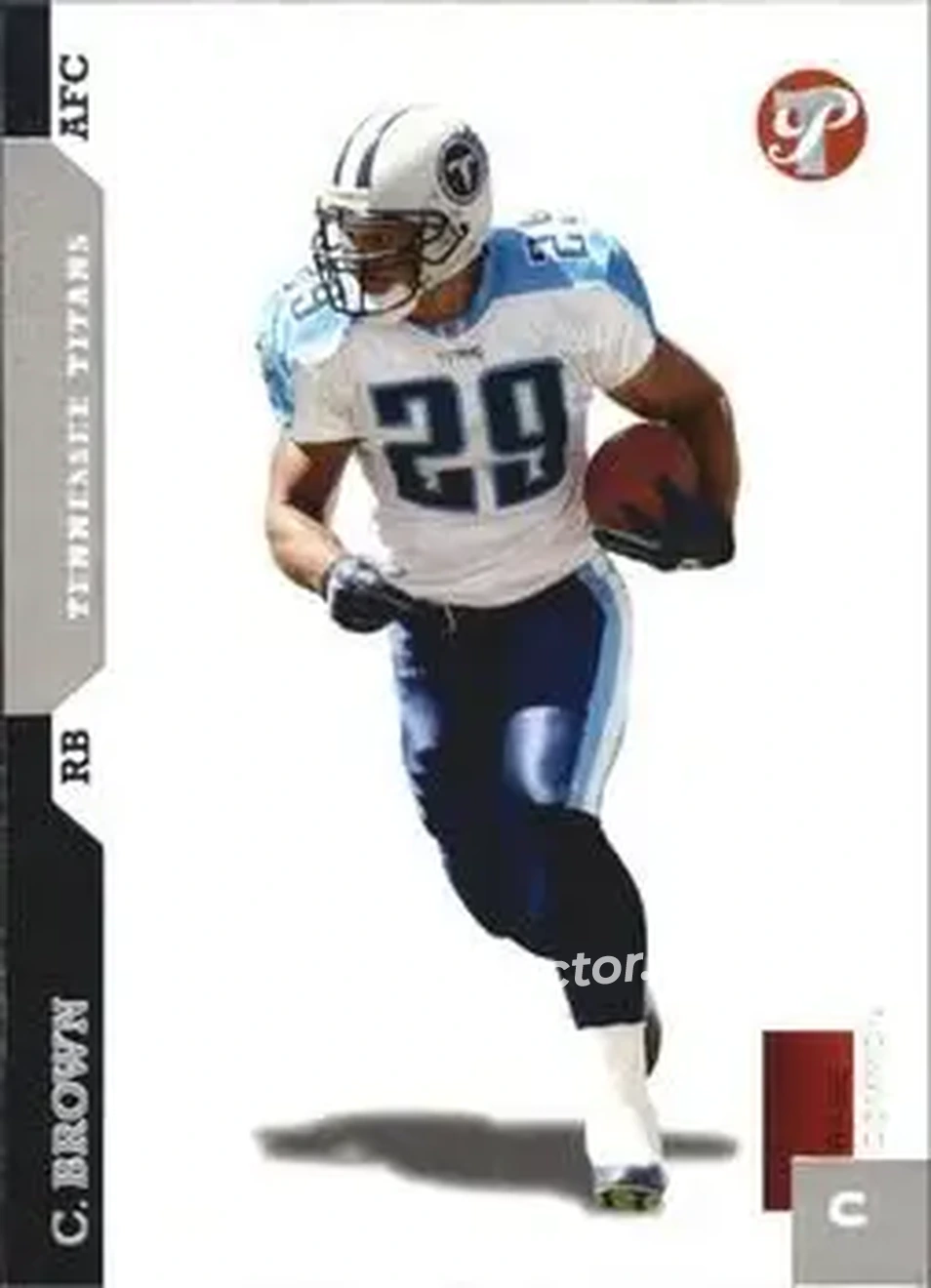 2005 Topps Pristine #21 - Chris Brown - Tennessee Titans - Front 2005 Topps Pristine #21 - Chris Brown - Tennessee Titans - Front