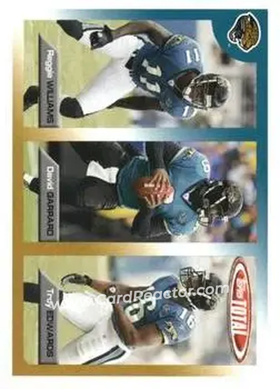 2005 Topps Total #3 - Reggie Williams - David Garrard - Troy Edwards - Jacksonville Jaguars - Jacksonville Jaguars - Front