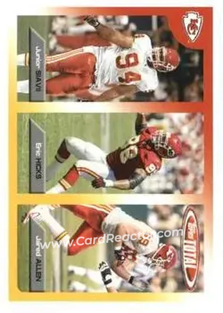 2005 Topps Total #15 - Junior Siavii - Eric Hicks - Jared Allen - Kansas City Chiefs - Kansas City Chiefs - Front