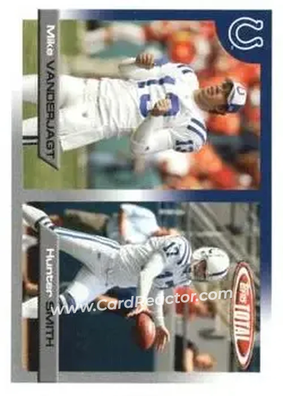 2005 Topps Total #20 - Mike Vanderjagt - Hunter Smith RC - Indianapolis Colts - Indianapolis Colts - Front