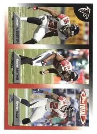 2005 Topps Total #24 Kevin Mathis - Jason Webster - Bryan Scott RC - Atlanta Falcons