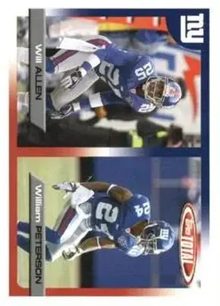 2005 Topps Total #26 - Will Peterson - Will Allen - New York Giants - New York Giants