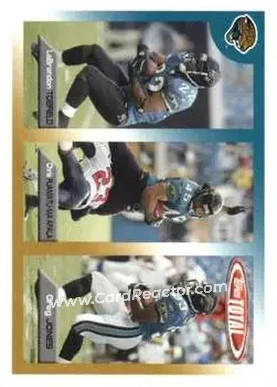 2005 Topps Total #32 - Labrandon Toefield - Greg Jones - Chris Fuamatu-Ma'Afala - Jacksonville Jaguars - Jacksonville Jaguars - Front