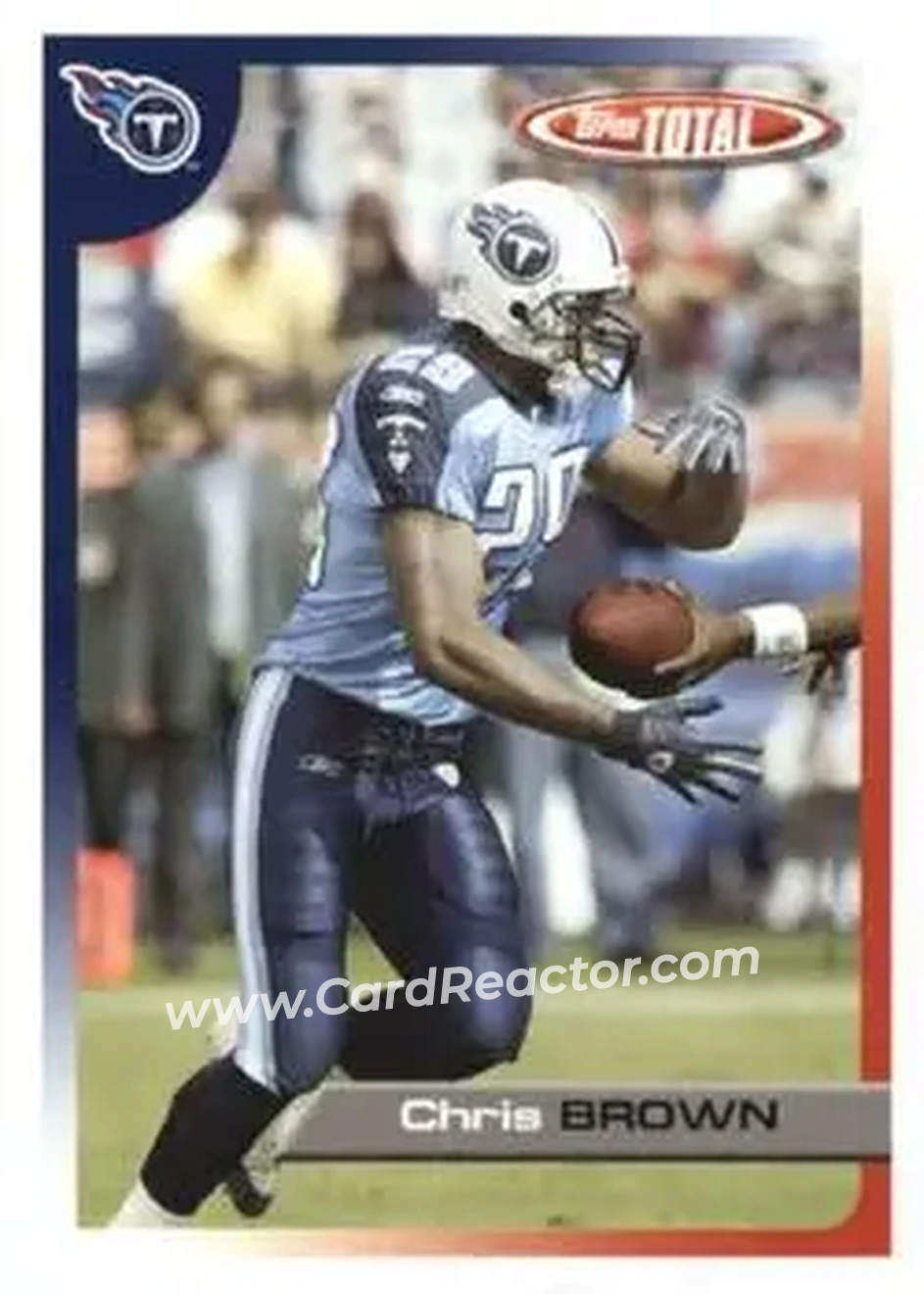 2005 Topps Total #36 - Chris Brown - Tennessee Titans - Front